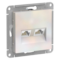 ATLASDESIGN РОЗЕТКА двойная компьютерная RJ45+RJ45 кат. 5e, механизм, ЖЕМЧУГ ATN000485
