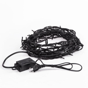 Гирлянда светодиодная Твинкл Лайт 20м 200LED мультиколор 20Вт 220-240В IP65 8 режимов провод ПВХ черн. (контроллер не в компл.) Neon-Night 303-149