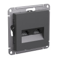 ATLASDESIGN РОЗЕТКА двойная компьютерная RJ45+RJ45 кат. 5e, механизм, БАЗАЛЬТ ATN001485