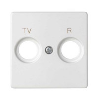 Simon S82 Concept Матовый белый, Накладка для розетки R-TV+SAT с пиктограммой TV R