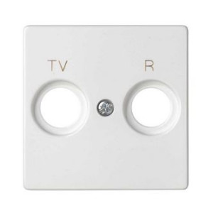 Simon S82 Concept Матовый белый, Накладка для розетки R-TV+SAT с пиктограммой TV R