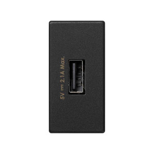 Simon Графит Зарядное устройство USB, К45, узкий модуль, 5 В, 2,1 А