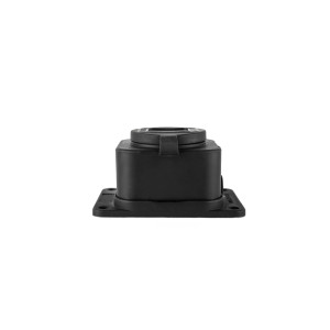 Розетка (колодка) одноместная каучук черная 2P+PE 250V 16А IP54 DYNEL
