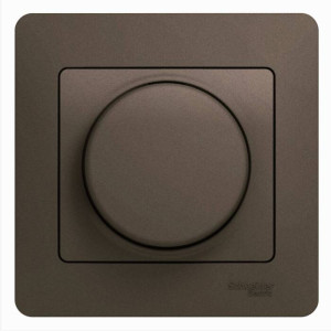 Светорегулятор поворотный Schneider Electric GLOSSA, 630 Вт, шоколад, GSL000837