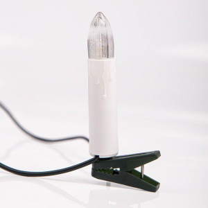 Гирлянда светодиодная Свечи 10м 50LED тепл. бел. 4Вт 220-240В IP20 провод ПВХ темн. зел. Neon-Night 303-085