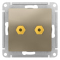 ATLASDESIGN АУДИОРОЗЕТКА двойная, ШАМПАНЬ ATN000587