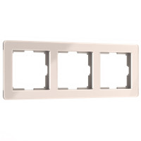 W0032743 Рамка на 3 поста Acrylic айвори