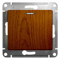 GLOSSA 1-клавишный ПЕРЕКЛЮЧАТЕЛЬ с подсветкой, сх.6а, 10АХ, механизм, ДУБ GSL000563