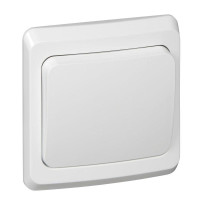 ЭТЮД С/У 1-клавишный ВЫКЛЮЧАТЕЛЬ 10 АХ, БЕЛЫЙ BC10-001B