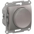GLOSSA СВЕТОРЕГУЛЯТОР диммер поворотно-нажимной, LED, RC, 400Вт, механизм, ПЛАТИНА GSL001223