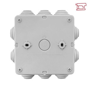 Коробка распределительная КМР-030-014 100х100х50 IP55 с крышкой для прямого монтажа 10 мембранных вводов сер. EKF plc-kmr-030-014