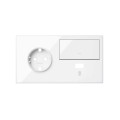 Simon 100 Белый глянец Кит 2 поста, фронт. Накладка на 1 розетку Schuko (слева) + 1 з/у USB SC + 1 клавиша выключателя