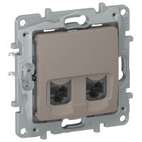 IEKETIKA Розетка компьютерная двойная RJ45 категория 6 UTP 6714541 капучино IEK