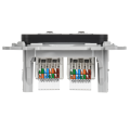 FLITE Розетка 2-местная компьютерная RJ45 категория 6 UTP РК6-2-0-ФлЧ черный IEK