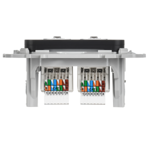 FLITE Розетка 2-местная компьютерная RJ45 категория 6 UTP РК6-2-0-ФлЧ черный IEK