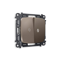 MO634035 Комплект механизма 2-кл проходного выключателя с подсветкой 5600K OMEGA Темная бронза матовый QUANT OP6340, VM120, G25W AMBRELLA VOLT