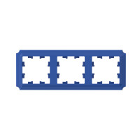 ATLASDESIGN ANTIQUE 3-постовая РАМКА, универсальная, АКВАМАРИН ATN101103