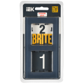 BRITE Рамка 2-местная РУ-2-2-Бр стекло маренго матовый IEK