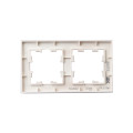 BRITE Рамка 2-местная РУ-2-2-Бр стекло розовый матовый IEK
