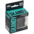 SKANDY Выключатель 2-клавишный с индикацией для отелей 10А SK-V16Bl черный IEK