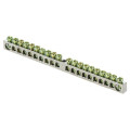Шина PEN ноль-земля 6х9 20 отверст. цинк крепеж по центру PROxima EKF sn1-63-20