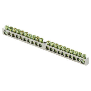Шина PEN ноль-земля 6х9 20 отверст. цинк крепеж по центру PROxima EKF sn1-63-20