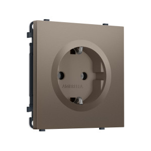 MS636010 Комплект механизма электрической розетки SIGMA Темная бронза матовый 50Hz 2P+E с/з 16A-250V QUANT PRO (SP6360, PR141)