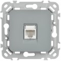 FLITE Розетка компьютерная RJ45 категория 5Е UTP РК5е-1-0-ФлС серый IEK