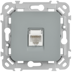 FLITE Розетка компьютерная RJ45 категория 5Е UTP РК5е-1-0-ФлС серый IEK