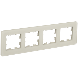 BRITE Рамка 4-местная РУ-4-2-Бр стекло песчаный RE IEK