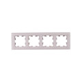 BRITE Рамка 4-местная РУ-4-2-Бр стекло розовый матовый IEK