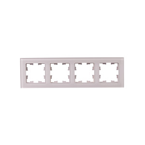 BRITE Рамка 4-местная РУ-4-2-Бр стекло розовый матовый IEK