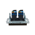 BRITE Розетка компьютерная двойная RJ45 кат.6 РК11-2-БрТБ темная бронза IEK