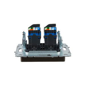 BRITE Розетка компьютерная двойная RJ45 кат.6 РК11-2-БрТБ темная бронза IEK