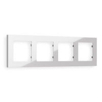 AF220404 Рамка ALFA Techno Серебро глянец 4-ая AMBRELLA VOLT