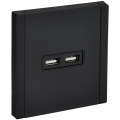 FORTE&PIANO Розетка USB A+A 3,1А FP149M металл черный IEK