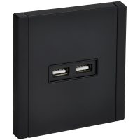 FORTE&PIANO Розетка USB A+A 3,1А FP149M металл черный IEK