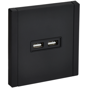 FORTE&PIANO Розетка USB A+A 3,1А FP149M металл черный IEK