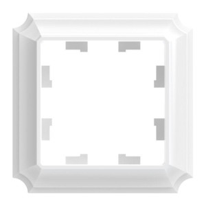ATLASDESIGN ANTIQUE 1-постовая РАМКА, БЕЛЫЙ ATN100101