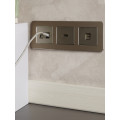 BRITE Розетка компьютерная RJ45 кат.6 РК11-БрШ шампань IEK