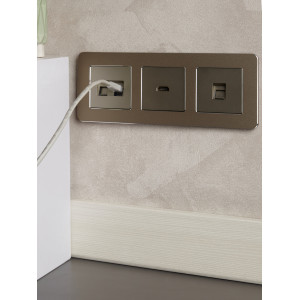 BRITE Розетка компьютерная RJ45 кат.6 РК11-БрШ шампань IEK
