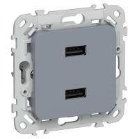 FLITE Розетка USB A+A 3,1А РЮ-2-ФлМ маренго IEK