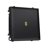 MS802030 Комплект механизма 1-кл проходного выключателя с подсветкой 3200K SIGMA Черный матовый 10A-250V QUANT PRO (SP8020, PR105, G22Y)