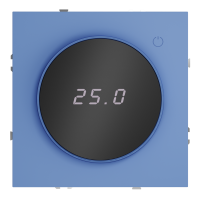 Терморегулятор электронный VOLTUM S70 с индикацией и датчиком, для теплого пола, деним