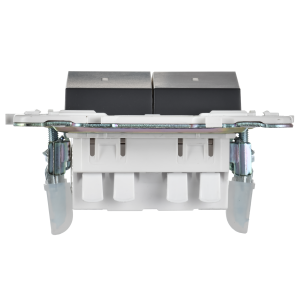 SKANDY Выключатель 2-клавишный проходной с индикацией 10А SK-V10T титан IEK