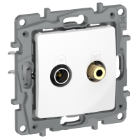 IEKETIKA Розетка двойная TV+SAT тип звезда 6722571 белый IEK