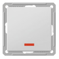 Выключатель одноклавишный Schneider Electric W59 с подсветкой, хром матовый, VS716-159-5-86