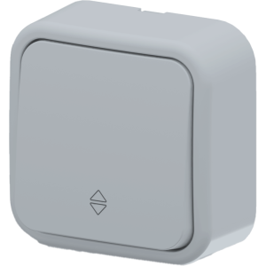 Arvia Electric, Aria, Выключатель одноклавишный проходной, IP-20 серый