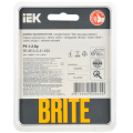 BRITE Рамка 1-местная РУ-1-2-Бр стекло графит RE IEK