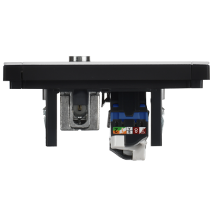 FORTE&PIANO Розетка двойная TV+RJ45 кат.6 FP237M металл белый IEK
